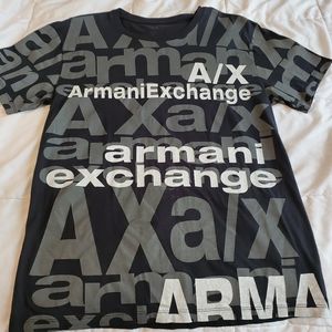Armani Exchange Black Short Sleeve Tee